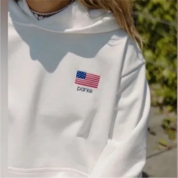 Parke heritage flag white hooded sweatshirt - Picture 2 of 8